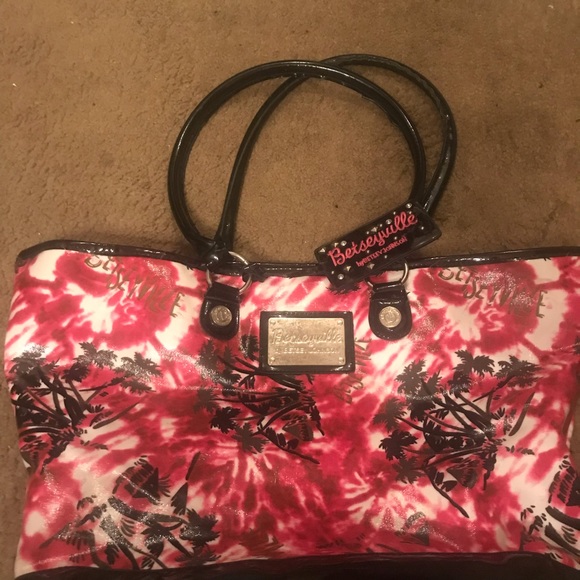 Betsey Johnson pink palm 🌴tree tote - Picture 7 of 8